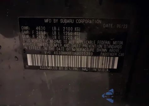 2024 Subaru Legacy Limited z USA, uszkodzony, nr VIN 4S3BWAN66R3005399